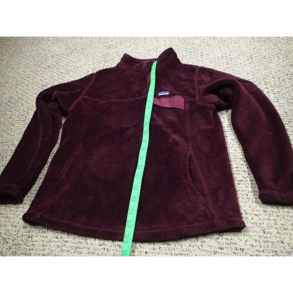 Patagonia Re-Tool Snap-T Fleece Kids Size 12 Burgundy Excellent Pullover‎ Jacket